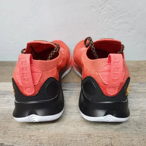 Under Armour Curry Flow Go Running Shoes Coral Red Black 3023814-604 Siz… - Picture 5 of 13